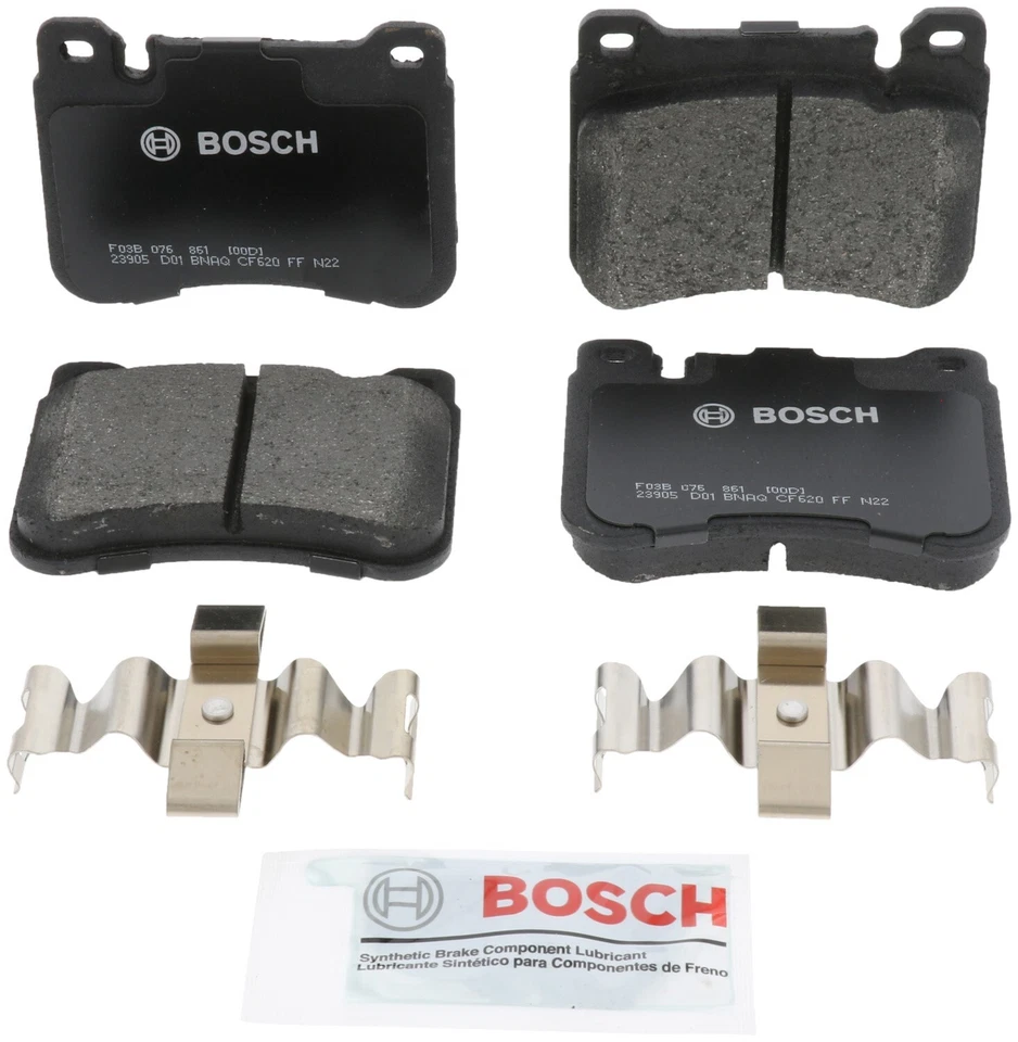 Pastillas de freno delanteras de cerámica QuietCast 2005 2006 para Mercedes C230 Bosch 2004-2007 Foto 3 de 4