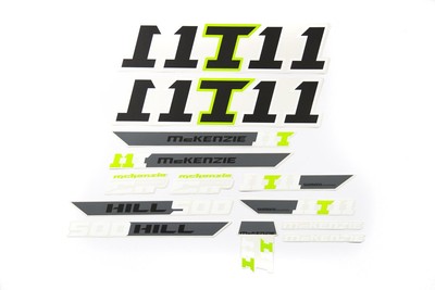 Fahrrad Aufkleber Rahmen Dekor Satz schwarz weiss grün Sticker MC KENZIE frame