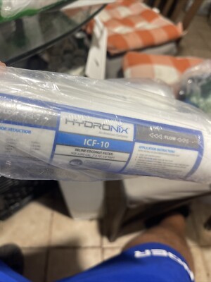 Hydronix ICF-10Q - Filtro Per Acqua Al Carbone Di Cocco In Linea