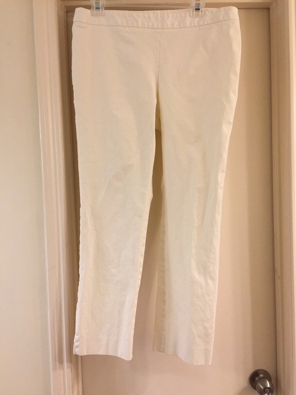 Charter Club Pant Shop Light Yellow Crop Ankle Classic Fit Pants size 10 