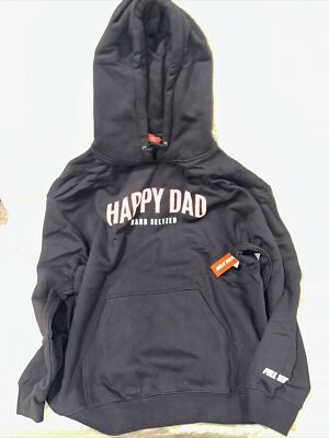 FULL SEND HAPPY DAD HARD SELTZER BLACK HOODIE RN162361 ADULT SIZE 2XL NEW.