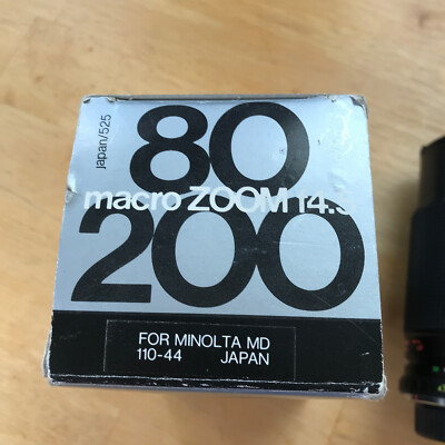 Minolta MD Mount 80-200mm f4.5 Macro Zoom Lens Rexa 280Z SLR