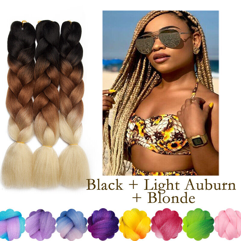 Braids Long 82 Jumbo Auburn Twist Hair Extension Natural TOP Thick Box  Braiding