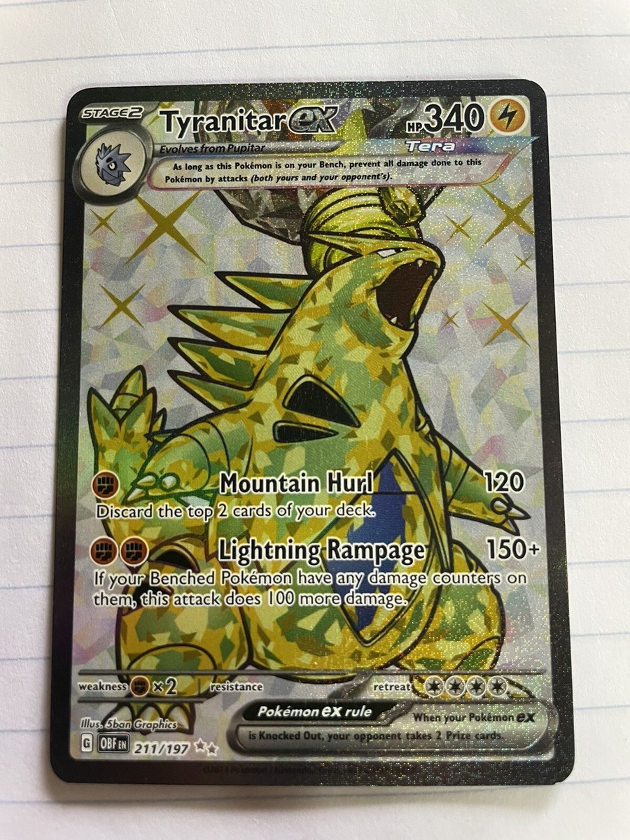 tyranitar ex pokemon card Amazon.com: Pokemon - Tyranitar ex 211/197 - Obsidian Flames - Ultra Rare main image 1