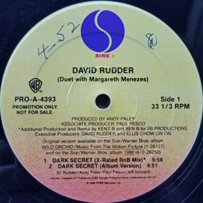 David Rudder Duet With Margareth Menezes - Dark Secret - Sire, Warner Bros. Reco