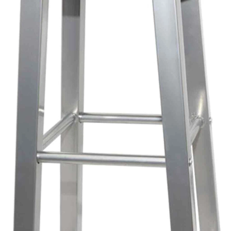 4x Sgabelli da Bar Argento e Marrone in MDF Acciaio Sedie Alte Cucina vidaXL - Immagine 4 di 4
