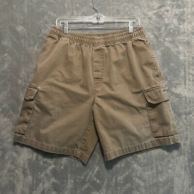 Big Dogs Cargo Shorts Mens Medium Brown Stretch Drawstring Waist 8