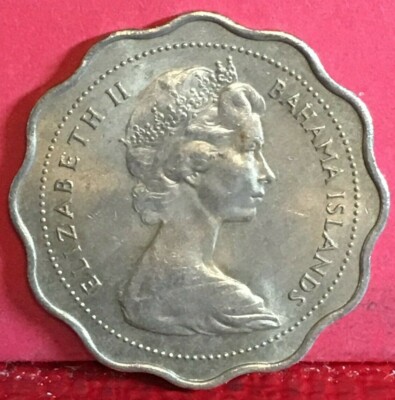 1966 BAHAMA ISLANDS QUEEN ELIZABETH II - COPPER-NICKEL TEN CENTS