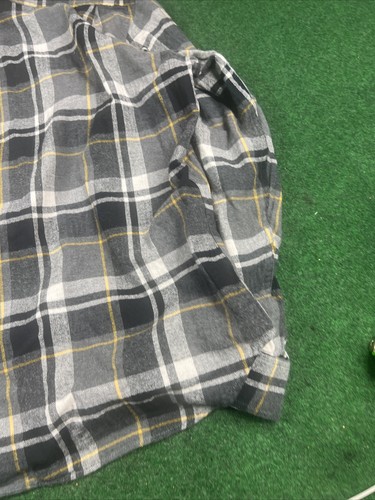 Old Navy Button Up Shirt Men's XXL Long Sleeve Pocket Yellow Black - Picture 12 of 14