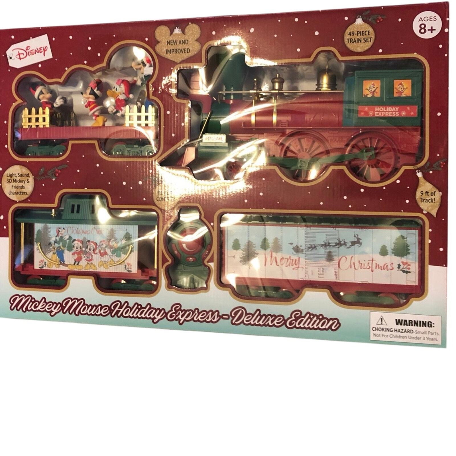 Mickey Mouse Holiday Express Deluxe Train Set 49pcs Brand New