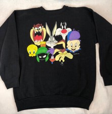 Vintage Looney Tunes Sweatshirt Size L Warner Brothers Space Jam 90s