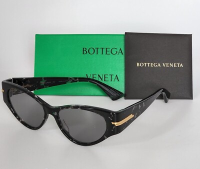 Bottega Veneta Cateye Sunglasses Black Havana Gold BV1002S 002 55-16-135 Bottega Veneta® BV1002S Sunglasses - EuroOptica™ NYC main image 4