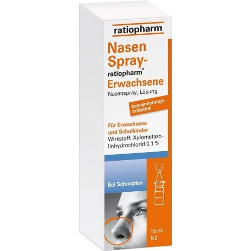 RATIOPHARM GMBH 4x Nasenspray Ratiopharm Erwachsene 15ml bei Schnupfen PZN 999848