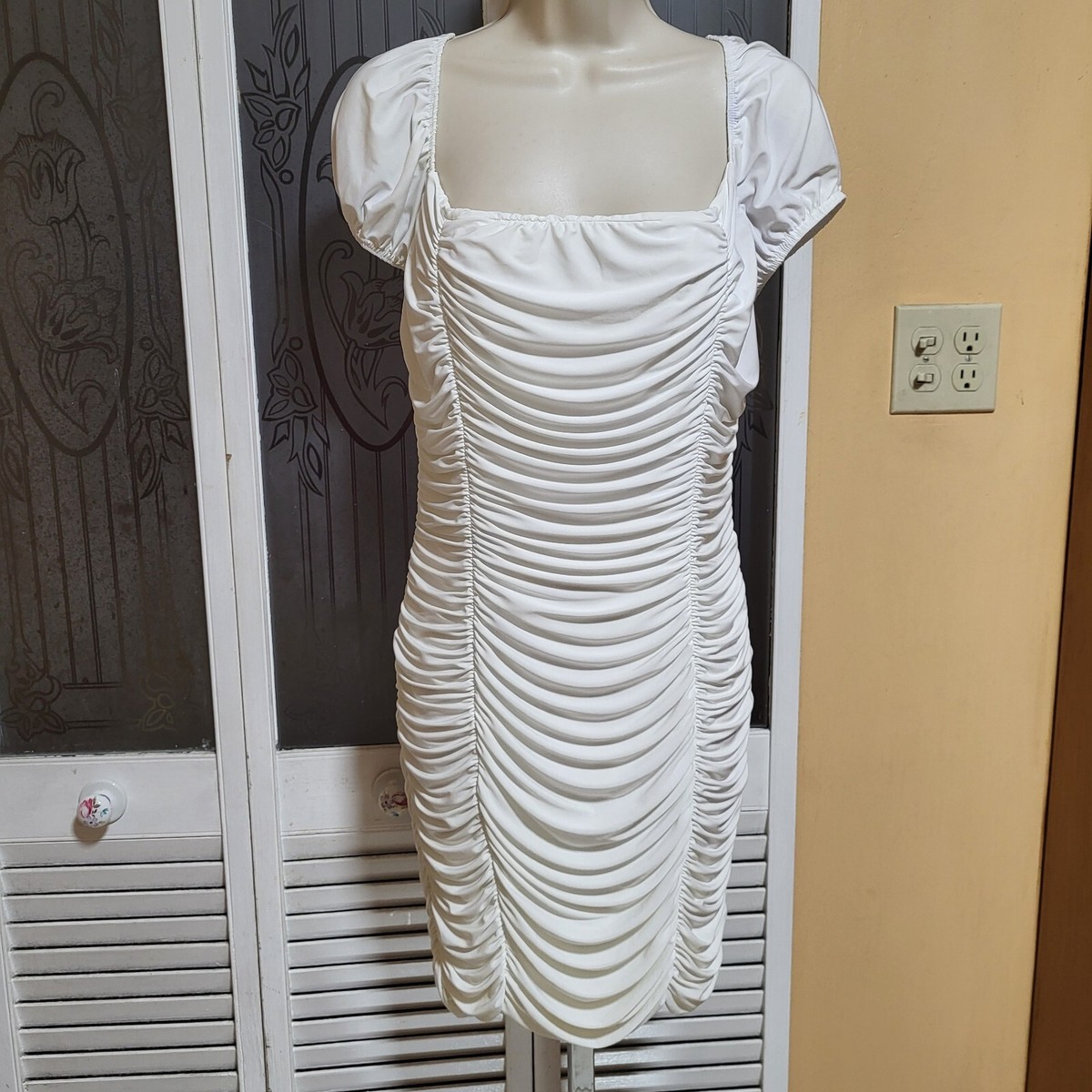 sage green dress for wedding guest Ever-Pretty Inclusive Plus Size V-neck Satin Ruffled Midi Summer Formal Wedding Guest Dress