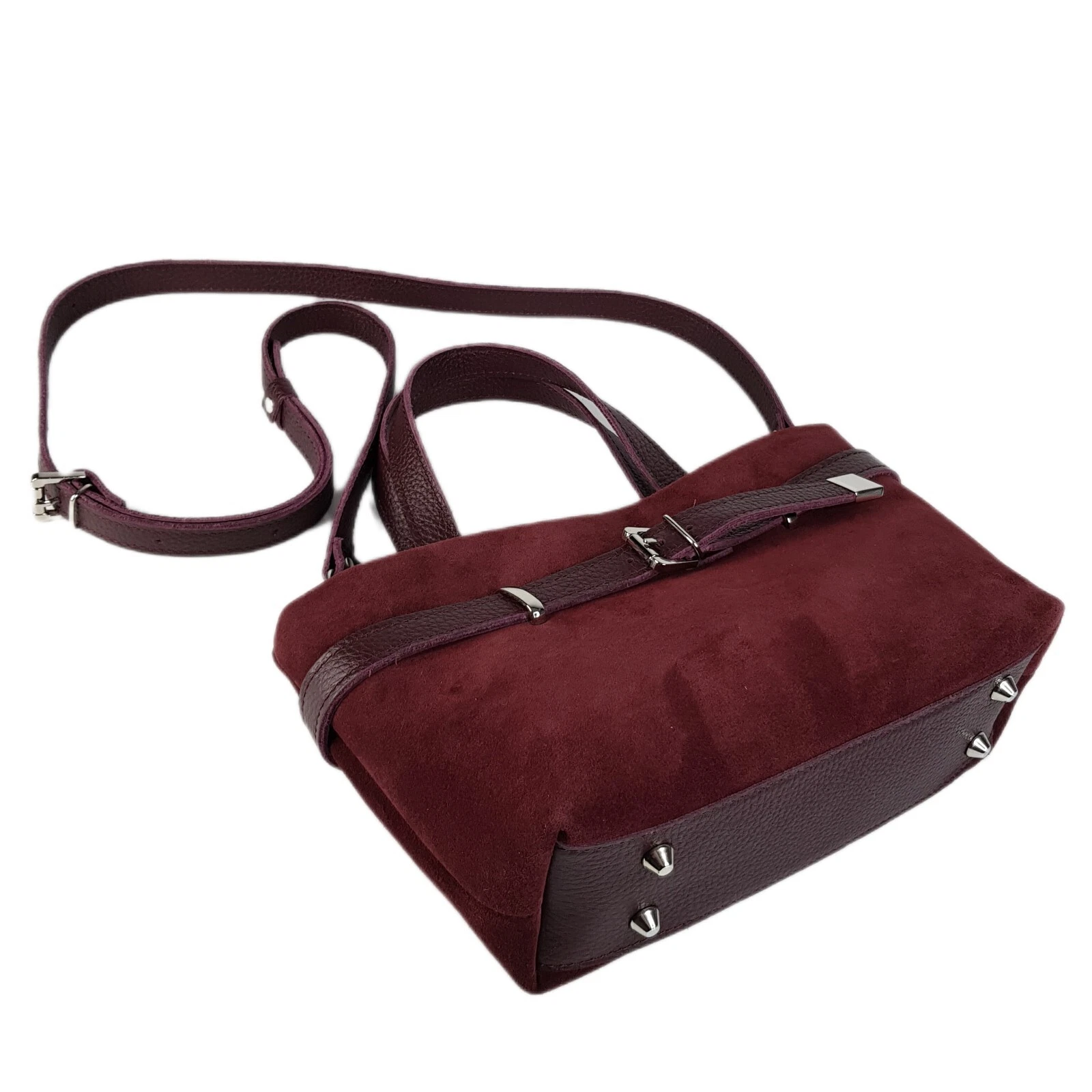 COACH Borsa donna VERA pelle scamosciata bordeaux tracolla bordeaux