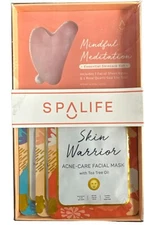 Spa Life Mindful Meditation Essential Skincare Set Facial Masks + Gua Sha Tool