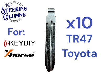 10x XHORSE KEYDIY UNIVERSAL FLIP KEY REMOTE KEY BLADES UNCUT FOR TOYOTA TR47