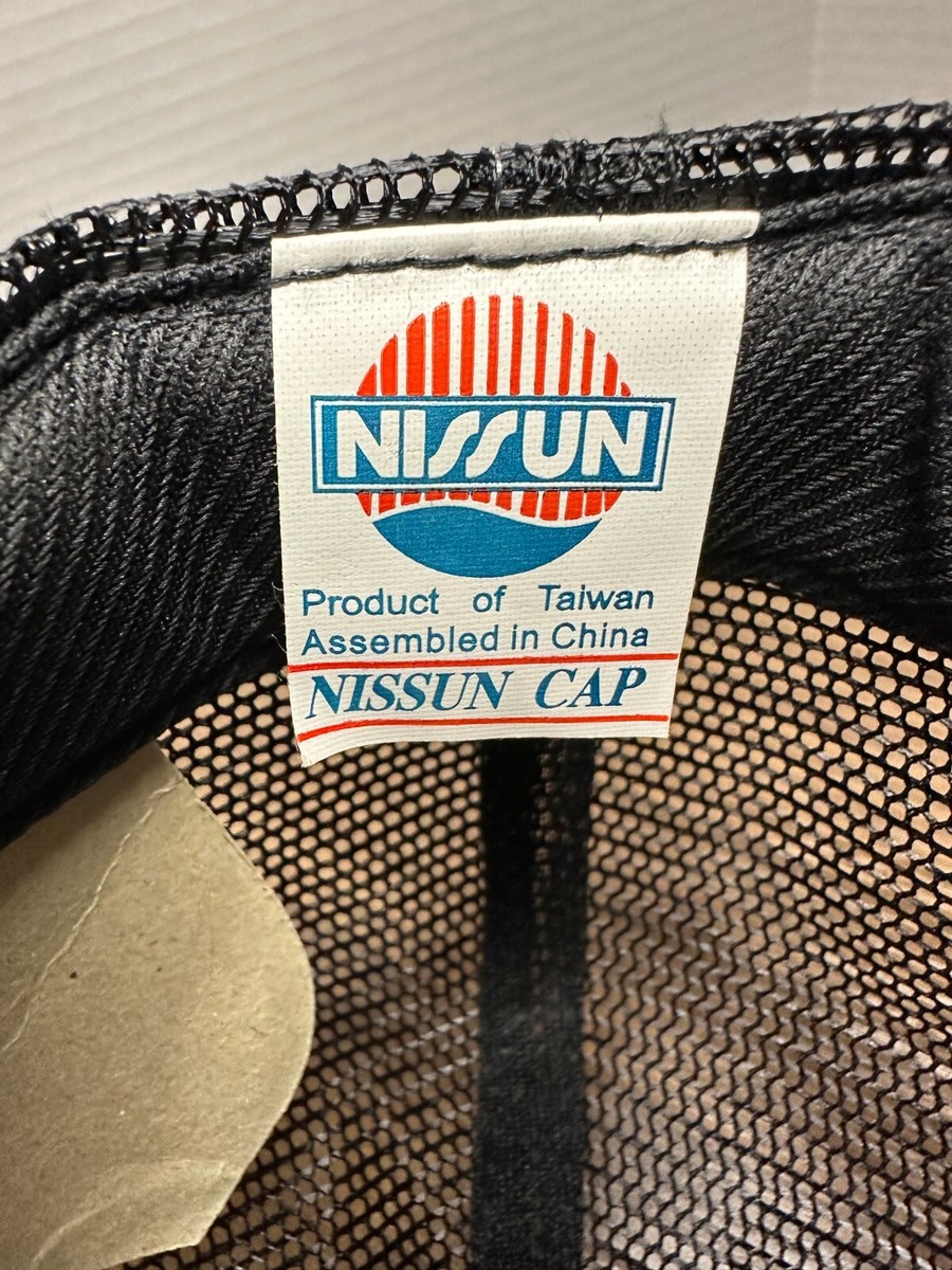 Vintage Nissun CAT Diesel Power Black Snapback Mesh Trucker Hat
