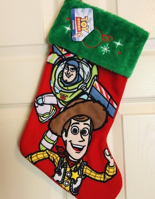 NWT Disney Pixar Toy Story 4 Christmas Stocking Embroidered 17" Fur ...