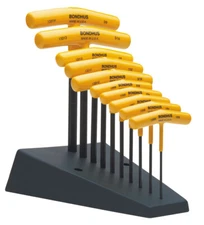 Bondhus Inch Hex Allen T-Handle Wrench Set 10pc 3/32"-3/8" w/Stand  USA 13390