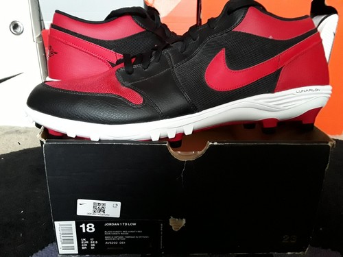 Botines de fútbol americano Air Jordan retro raza baja negros universitarios rojos AV5292 061 | eBay