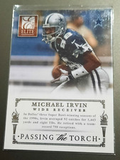 MICHAEL IRVIN-JASON WHITTEN-PASSING THE TORCH INSERT 🏈 FOOTBALL CARD-2013 ELITE