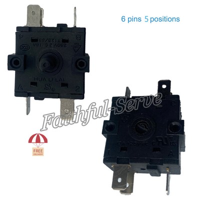 Convection Ovens Ovens FZ31-10 Rotary Oven Selector Switch - 12 Pin, 8 Position Double Layer Oven Switch