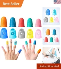 20-Piece Silicone Finger Tip Protector Set - 5 Sizes for Crafting and Lettering