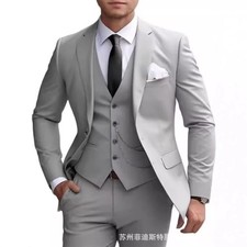 New Men Slim Fit Suit Wedding Dance Party Business Suit Banquet Dress Coat Pants