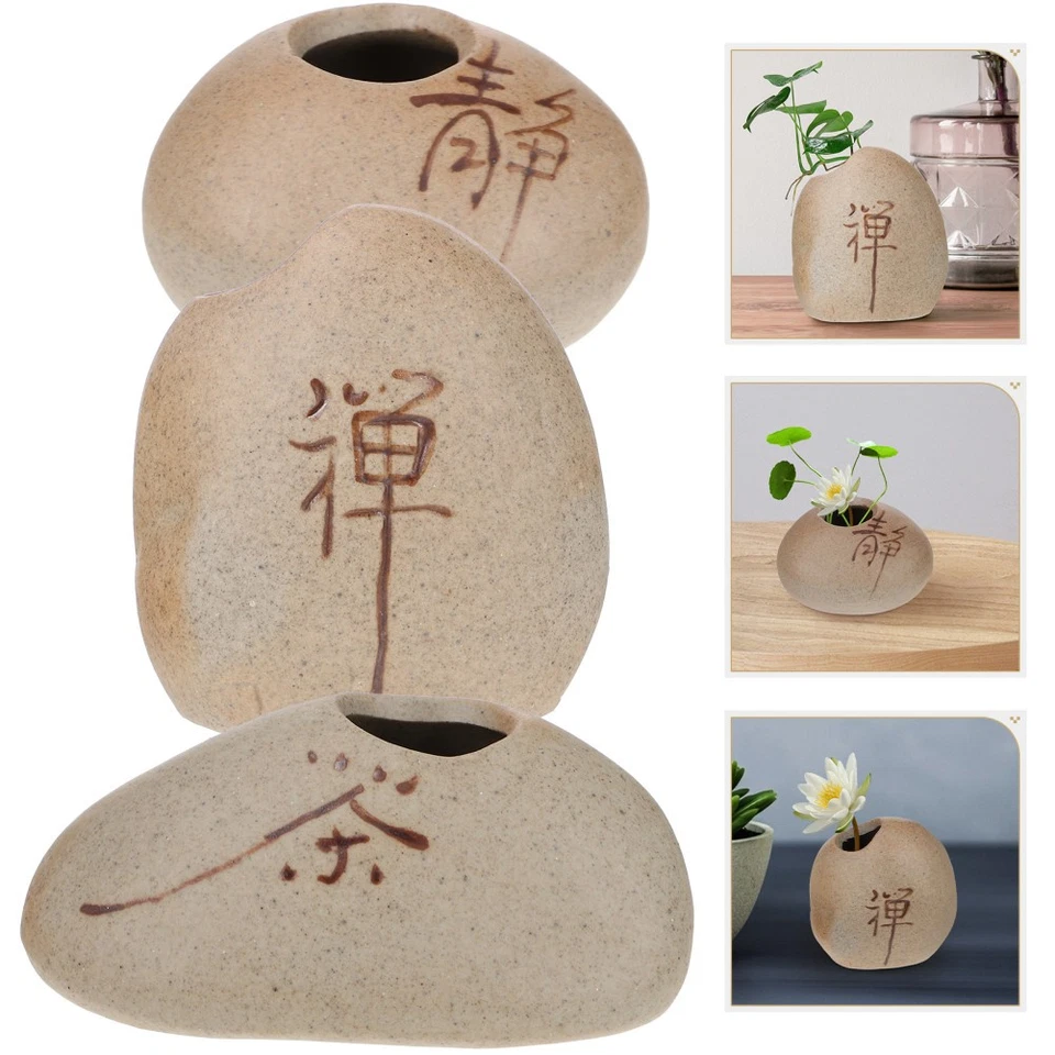  3 Pcs Funky Flower Vase Decoration Asian Vases for Home Chinese Decorative