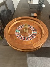 22 Inch Solid Mahogany Roulette Wheel Made In Usa By Acem Casino Supplies