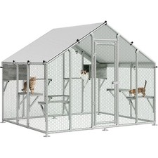 Extra Large Catio Outdoor Cat Enclosure Walk-in Cat Patio w/ Waterproof Cover