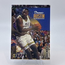 Isaac Austin 1992-93 SkyBox #402 RC Rookie Utah Jazz Basketball Card. rookie card picture