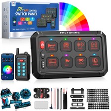 RGB 8 Gang Switch Panel 12V LED Light Bar APP Remote Control Relay System Marine