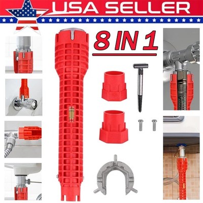 Multi tool Faucet & Sink Installer Pipe Wrench For Plumbers & Homeowners Kitchen