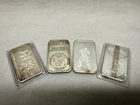 1 oz Silver Bar Lot Of 4 Nice Mix .999 Silver Beautiful Toning!!
