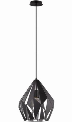 Eglo 49879A Carlton 1 - 12''W 1 Light Abstract Single Pendant - Silver
