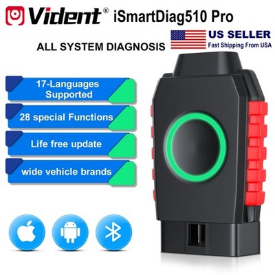 VIDENT iSmartDiag510pro Full Systems OBD2 Scanner Bidirectional Diagnostic Tool