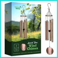 Nature’s Melody Aureole Tunes Wind Chimes – Outdoor Windchime with 6 Tubes Tu...