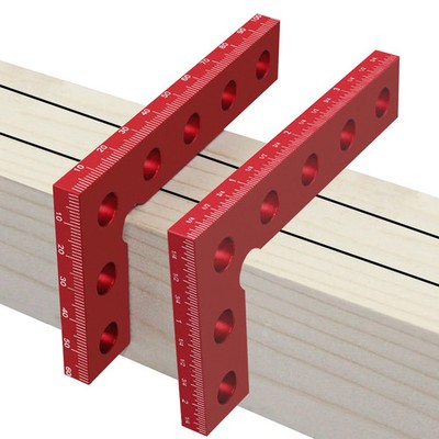 90 Degree Woodworking Square Aluminum Marking Gauge Right Angle Ruler Pro Tool