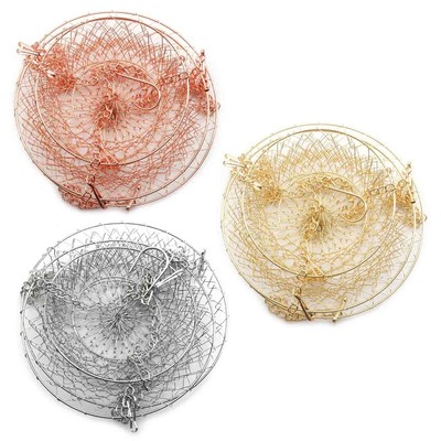 Storage Organizer Basket Anti Deform 3 Tiers Large Capacity Metal Hanging Basket