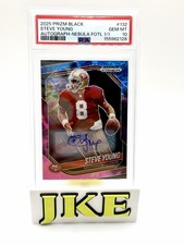 2025 Prizm Black Steve Young Nebula Auto 1/1 PSA 10