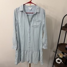 Time And Tru Women's Shirt Dress Size XS Blue