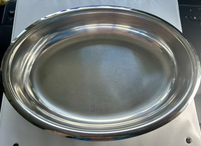 Vtg Cultura Stainless Steel Oval Serving Dish Sweden A13 - 10 x 7'' MCM