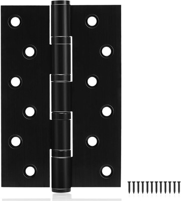 6 Pack Heavy Duty 6'' Black Ball Bearing Stainless Steel Door Hinges