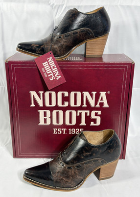 Nocona Sherry Mocha Women's Size 9 B 5'' Bootie - Snip Toe - 2.5'' Heel - ME1923