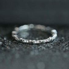 Rings Size 6-10 Jewelry Women Wedding 925 Silver Round Cut White Sapphire Ring