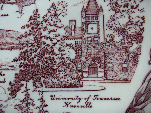 Vernon Kilns Tennessee collector plate~The Volunteer State~ Ultra Maroon - Picture 4 of 5