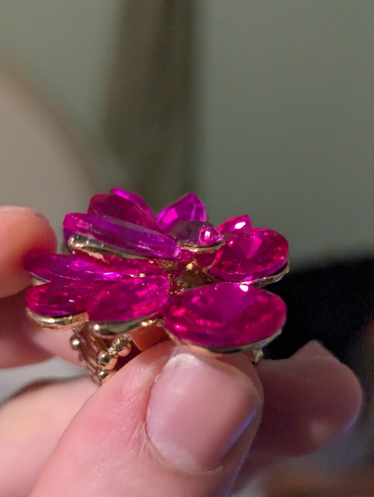 Fuchsia stretch Ring - image 8