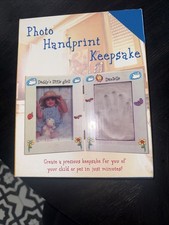 Handprint  Footprint Keepsake Picture Frame -- NOB Daddy A Little Girl 2004